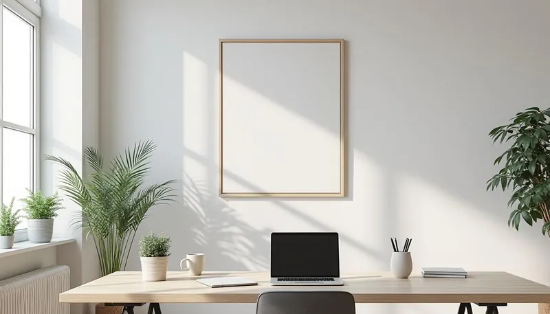How do I design a minimalist yet inspiring workspace?