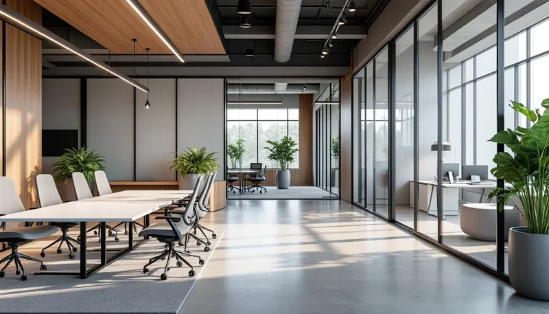 What are the best materials for modern office interiors?