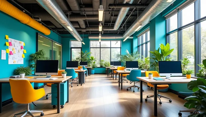 What colour schemes boost creativity in the workplace?